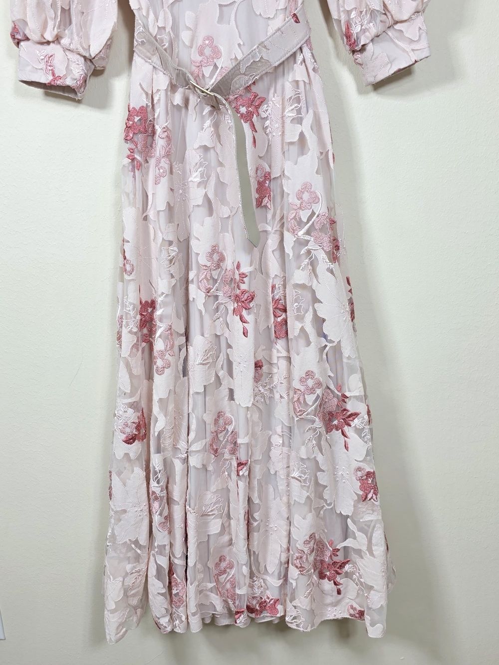 BADGLEY MISCHKA LACE APPLIQUE SHIRT DRESS SIZE 6 MSRP $1190 - Picture 8 of 14